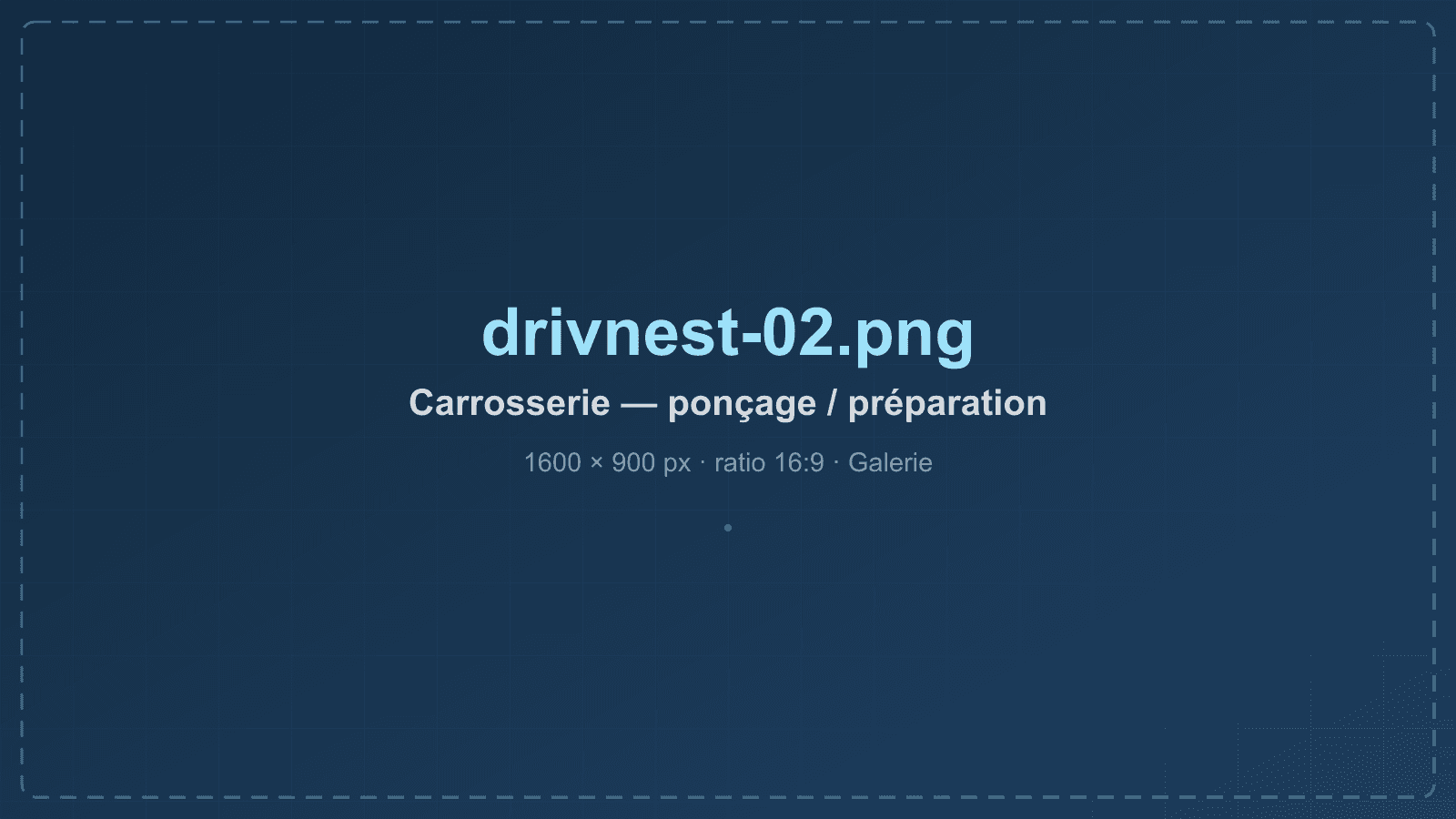 Atelier carrosserie — préparation et ponçage avant peinture
